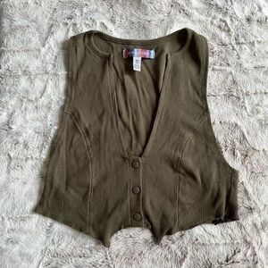 Urban Outfitters Vest-Style Crop Top // XS